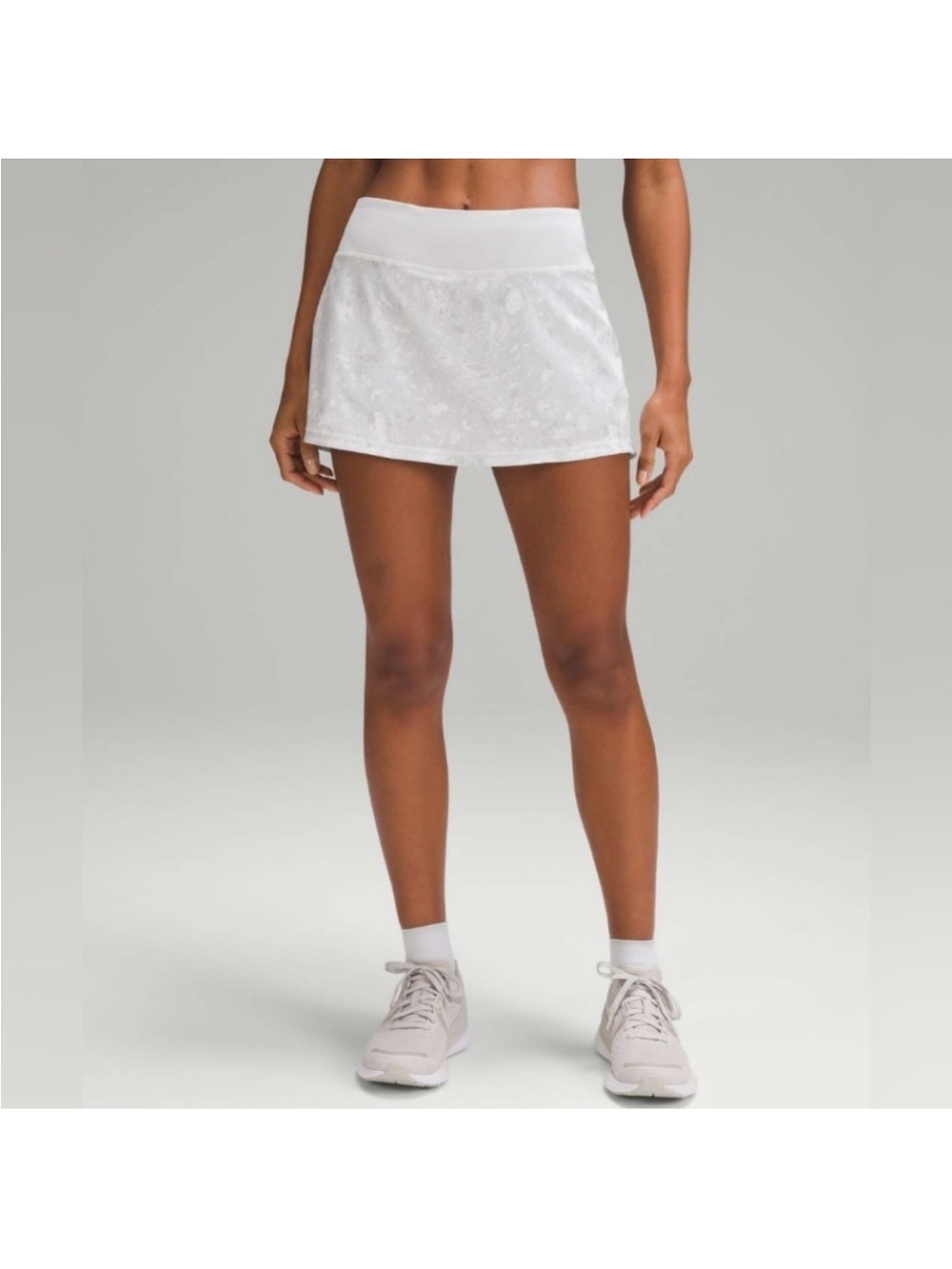 Lululemon Pace Rival Skirt Terrazzo Marble Silver Ice Multi Sz 14 Mid Rise